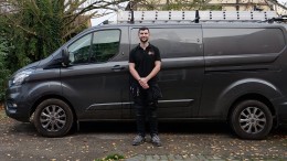 Ollie Ford with work van